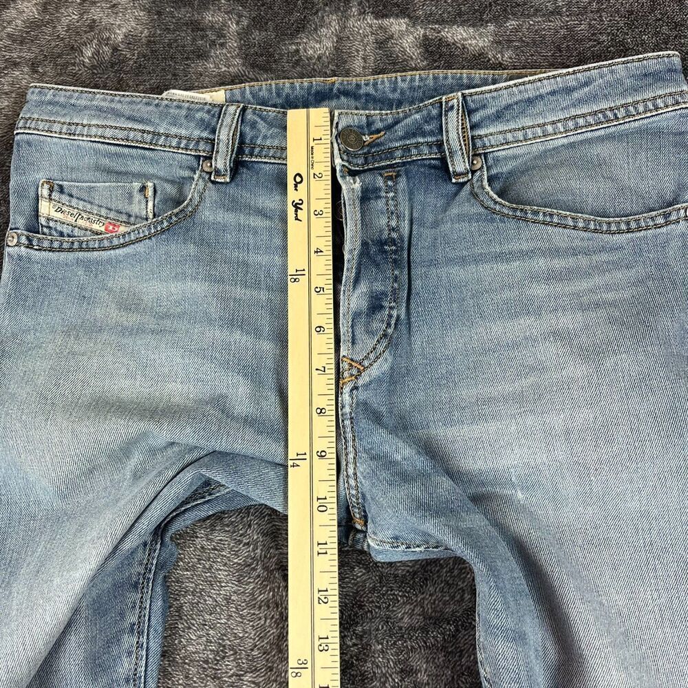 Diesel Buster Blue Denim Jeans Tapered Button Fly Men's 33X32 (35X31) Whisker - Picture 11 of 15